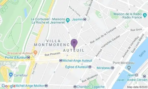 Localisation LCL Agence de Paris Mozart