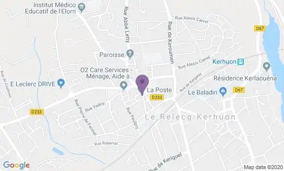 Localisation Banque Postale Agence de Le Relecq Kerhuon