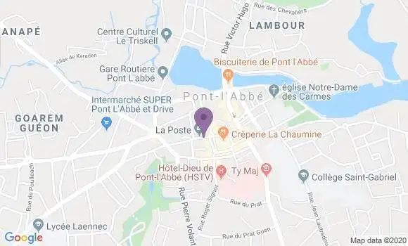 Localisation Banque Postale Agence de Pont l