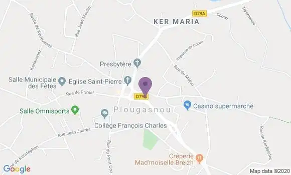 Localisation Banque Postale Agence de Plougasnou