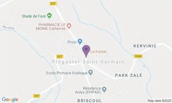 Localisation Banque Postale Agence de Plogastel Saint Germain