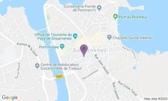 Localisation Banque Postale Agence de Douarnenez