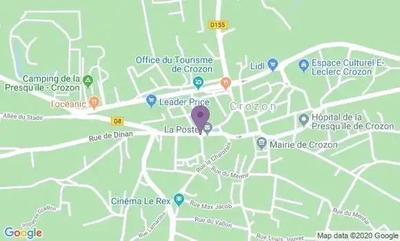 Localisation Banque Postale Agence de Crozon