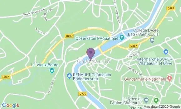 Localisation Banque Postale Agence de Châteaulin