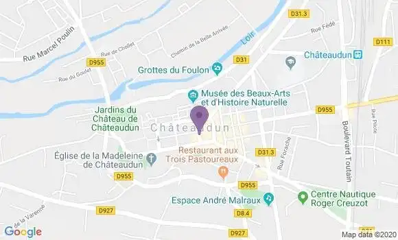 Localisation Banque Postale Agence de Châteaudun 18 Octobre