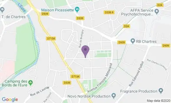 Localisation Banque Postale Agence de Chartres Beaulieu