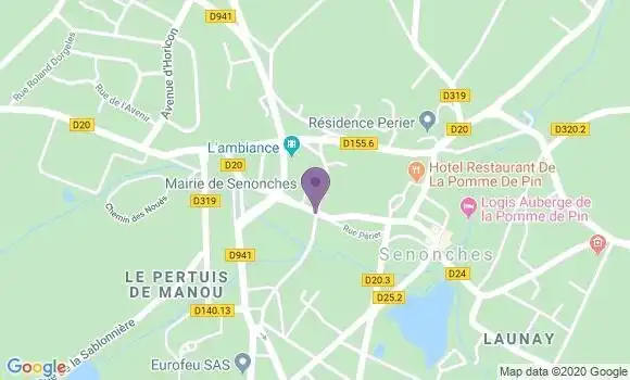 Localisation Banque Postale Agence de Senonches