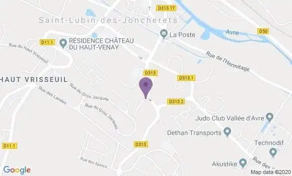 Localisation Banque Postale Agence de Saint Lubin des Joncherets