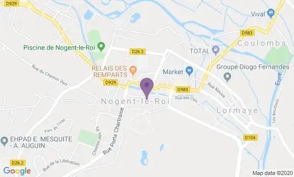 Localisation Banque Postale Agence de Nogent le Roi