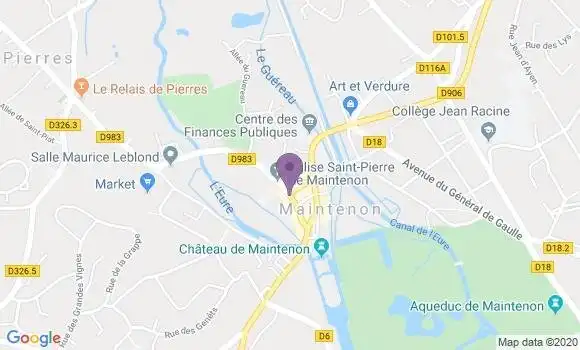 Localisation Banque Postale Agence de Maintenon