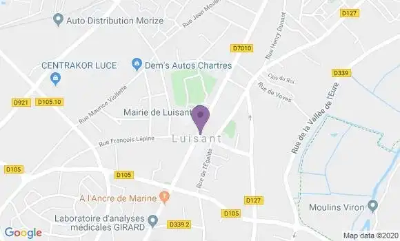 Localisation Banque Postale Agence de Luisant