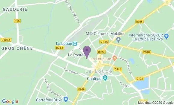 Localisation Banque Postale Agence de La Loupe