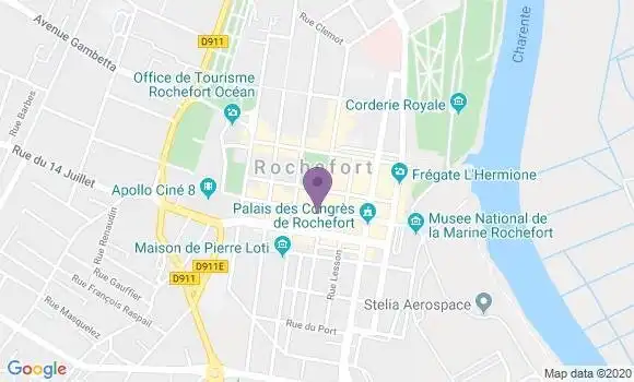 Localisation LCL Agence de Rochefort sur Mer