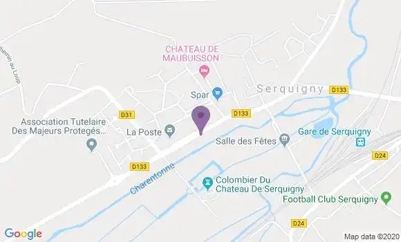 Localisation Banque Postale Agence de Serquigny