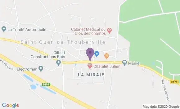 Localisation Banque Postale Agence de Saint Ouen de Thouberville