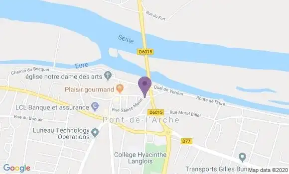 Localisation Banque Postale Agence de Pont de l