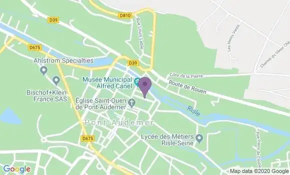 Localisation Banque Postale Agence de Pont Audemer