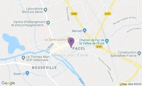 Localisation Banque Postale Agence de Pacy sur Eure