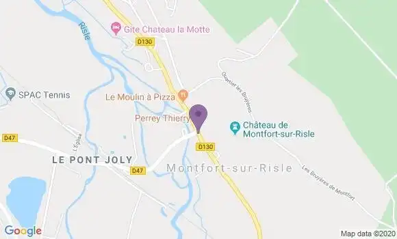Localisation Banque Postale Agence de Montfort sur Risle