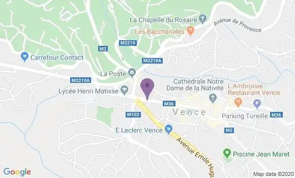 Localisation LCL Agence de Vence
