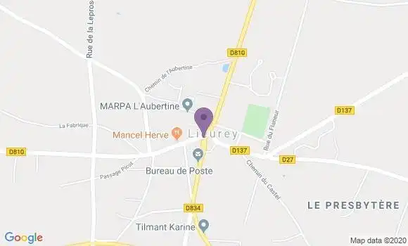 Localisation Banque Postale Agence de Lieurey