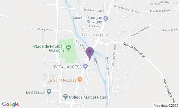 Localisation Banque Postale Agence de Gravigny