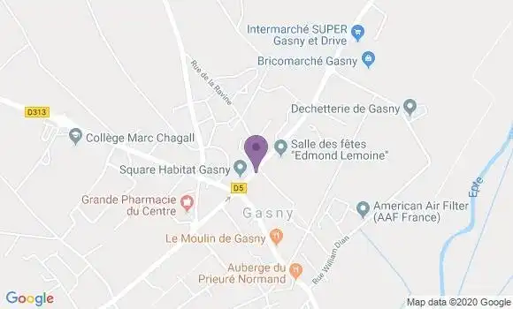 Localisation Banque Postale Agence de Gasny