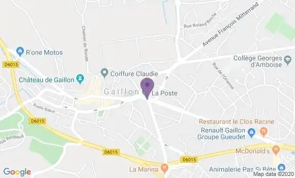 Localisation Banque Postale Agence de Gaillon