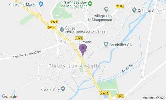 Localisation Banque Postale Agence de Fleury sur Andelle