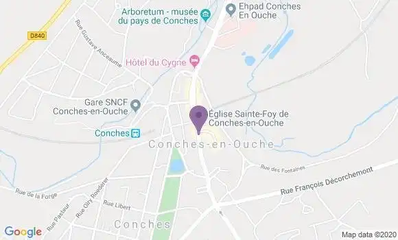 Localisation Banque Postale Agence de Conches en Ouche