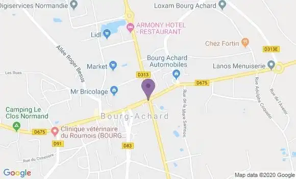 Localisation Banque Postale Agence de Bourg Achard