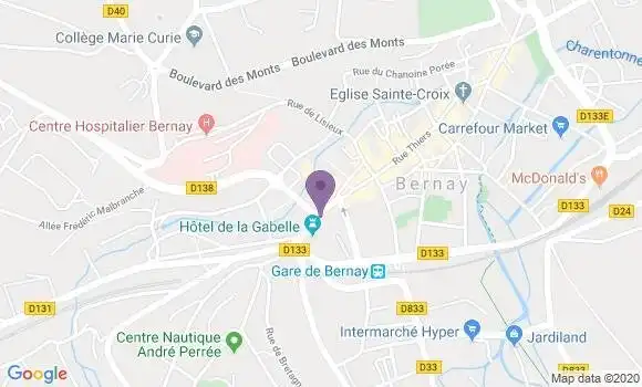 Localisation Banque Postale Agence de Bernay