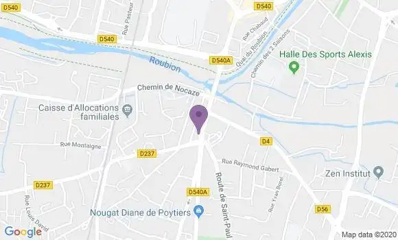 Localisation Banque Postale Agence de Montélimar Saint James