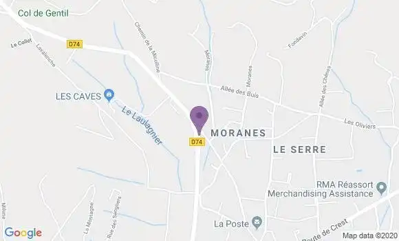 Localisation Banque Postale Agence de Sauzet