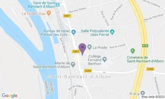 Localisation Banque Postale Agence de Saint Rambert d