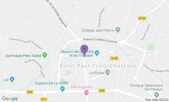 Localisation Banque Postale Agence de Saint Paul Trois Châteaux