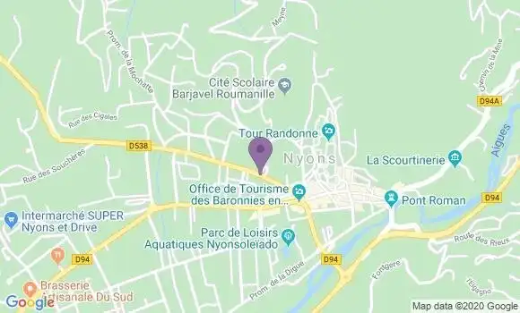 Localisation Banque Postale Agence de Nyons