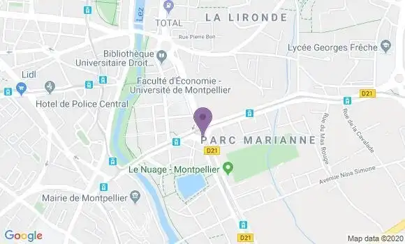 Localisation LCL Agence de Montpellier Habitat