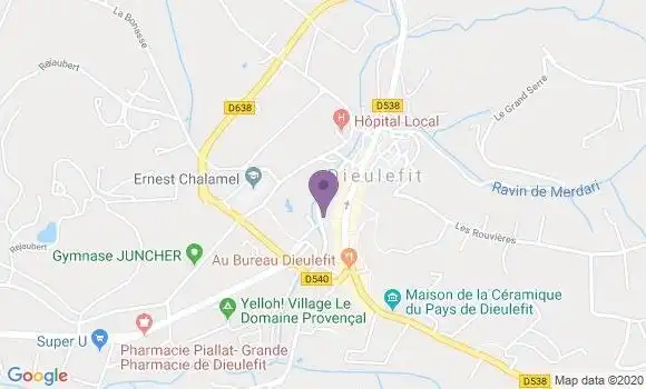 Localisation Banque Postale Agence de Dieulefit