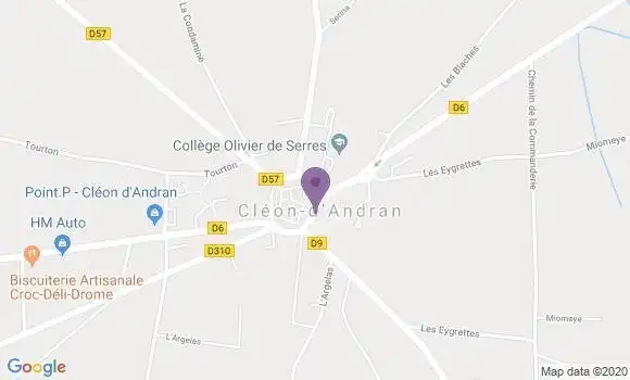 Localisation Banque Postale Agence de Cléon d
