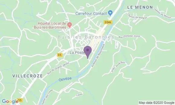 Localisation Banque Postale Agence de Buis les Baronnies