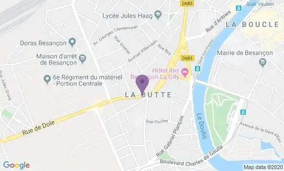 Localisation Banque Postale Agence de Besançon Saint Ferjeux