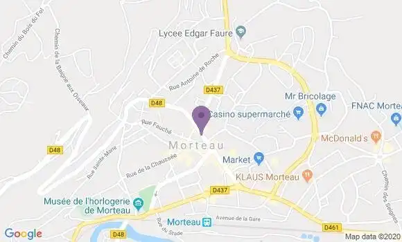 Localisation Banque Postale Agence de Morteau