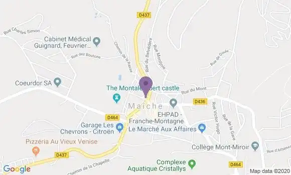 Localisation Banque Postale Agence de Maîche