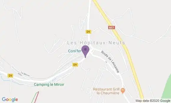 Localisation Banque Postale Agence de Les Hôpitaux Neufs