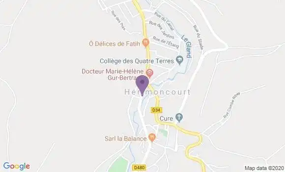 Localisation Banque Postale Agence de Hérimoncourt