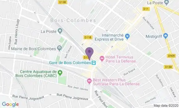 Localisation LCL Agence de Bois Colombes Gare