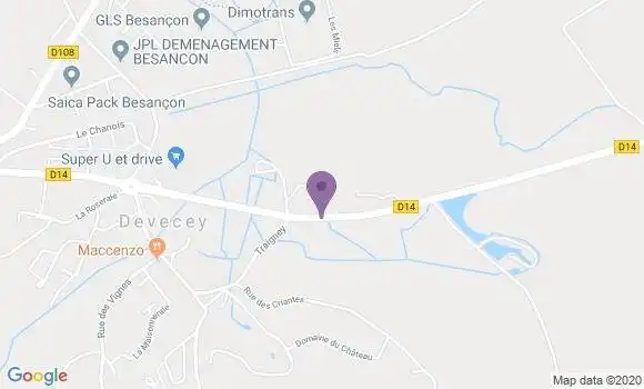 Localisation Banque Postale Agence de Devecey
