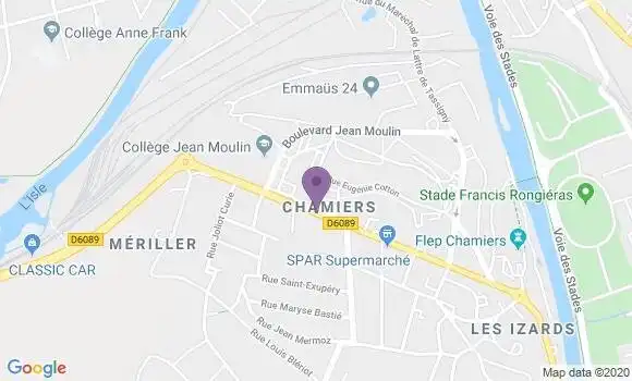 Localisation Banque Postale Agence de Coulounieix Chamiers