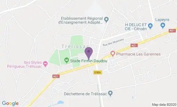 Localisation Banque Postale Agence de Trélissac